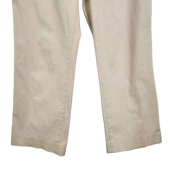 J. Crew Pants Women's Size 33 Waist Midrise Straight Wide Leg Pockets Khaki - Picture 4 of 7